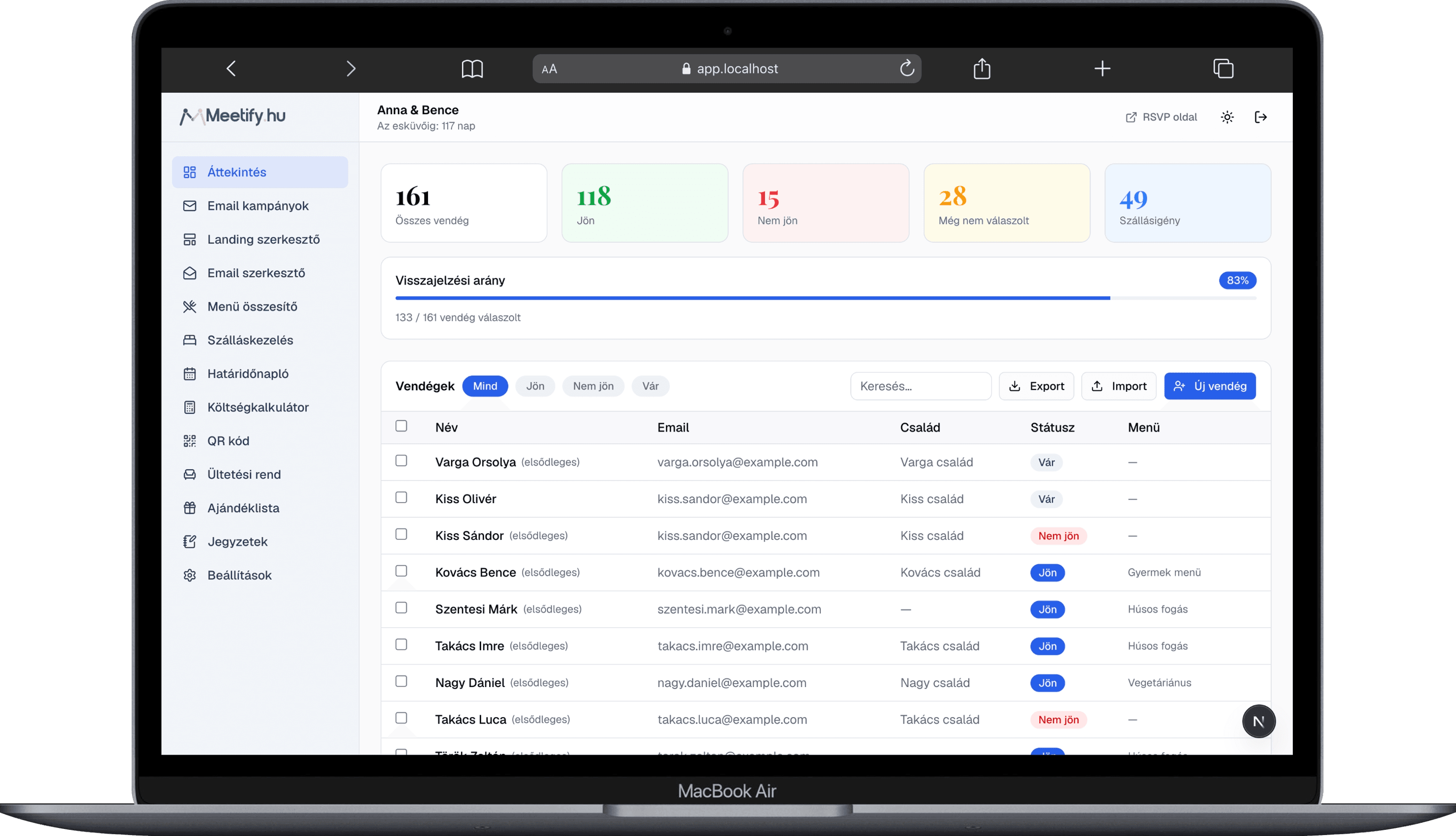 Dashboard előnézet